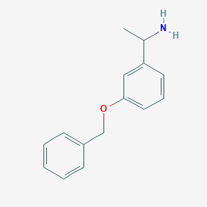 molecular formula C15H17NO B7807595 1-[3-(Benzyloxy)phenyl]ethanamine 
