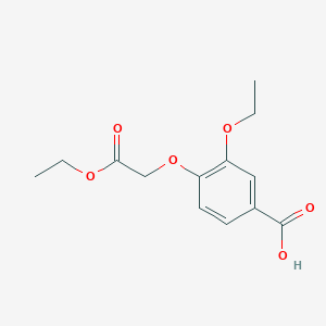 molecular formula C13H16O6 B7807605 3-Ethoxy-4-(2-ethoxy-2-oxoethoxy)benzoic acid 