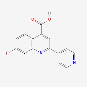 molecular formula C15H9FN2O2 B7807616 7-Fluoro-2-(pyridin-4-yl)quinoline-4-carboxylic acid 