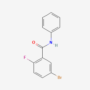 molecular formula C13H9BrFNO B7807642 5-bromo-2-fluoro-N-phenylbenzamide 