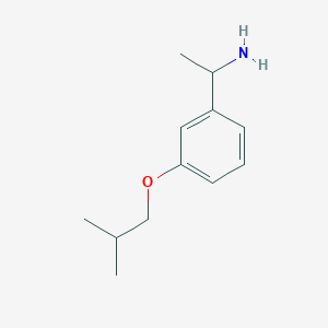 molecular formula C12H19NO B7807661 1-[3-(2-Methylpropoxy)phenyl]ethanamine 
