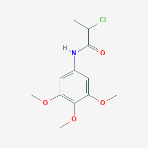 molecular formula C12H16ClNO4 B7807672 2-chloro-N-(3,4,5-trimethoxyphenyl)propanamide 
