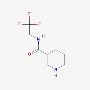 molecular formula C8H13F3N2O B7807719 N-(2,2,2-trifluoroethyl)piperidine-3-carboxamide 