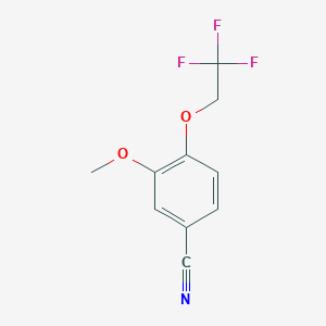 molecular formula C10H8F3NO2 B7807729 3-Methoxy-4-(2,2,2-trifluoroethoxy)benzonitrile 