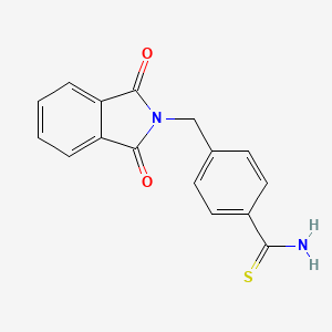 molecular formula C16H12N2O2S B7807742 4-[(1,3-Dioxoisoindol-2-yl)methyl]benzenecarbothioamide 