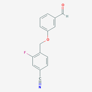 molecular formula C15H10FNO2 B7807770 3-(4-Cyano-2-fluorobenzyloxy)benzaldehyde 