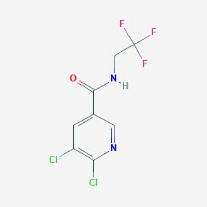 molecular formula C8H5Cl2F3N2O B7807797 5,6-Dichloro-N-(2,2,2-trifluoroethyl)nicotinamide 