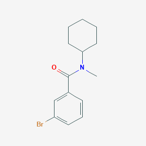 molecular formula C14H18BrNO B7807804 3-bromo-N-cyclohexyl-N-methylbenzamide 