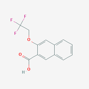 molecular formula C13H9F3O3 B7807813 3-(2,2,2-Trifluoroethoxy)-2-naphthoic acid 