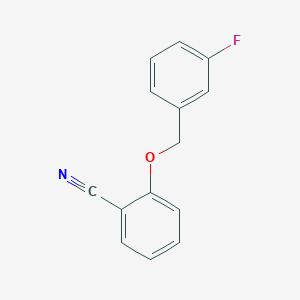 molecular formula C14H10FNO B7807831 2-((3-Fluorobenzyl)oxy)benzonitrile 