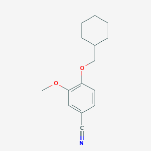 molecular formula C15H19NO2 B7807851 4-(Cyclohexylmethoxy)-3-methoxybenzonitrile 