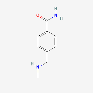 molecular formula C9H12N2O B7807862 4-[(Methylamino)methyl]benzamide 