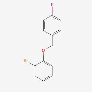 molecular formula C13H10BrFO B7807898 1-Bromo-2-((4-fluorobenzyl)oxy)benzene 