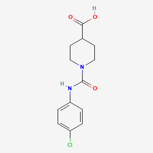 molecular formula C13H15ClN2O3 B7807935 1-((4-Chlorophenyl)carbamoyl)piperidine-4-carboxylic acid 