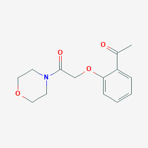 molecular formula C14H17NO4 B7807950 2-(2-Acetylphenoxy)-1-(morpholin-4-yl)ethan-1-one 