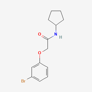 molecular formula C13H16BrNO2 B7807953 2-(3-bromophenoxy)-N-cyclopentylacetamide 