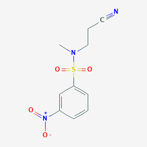molecular formula C10H11N3O4S B7807958 N-(2-cyanoethyl)-N-methyl-3-nitrobenzenesulfonamide 