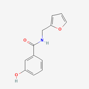 molecular formula C12H11NO3 B7807993 N-(furan-2-ylmethyl)-3-hydroxybenzamide 