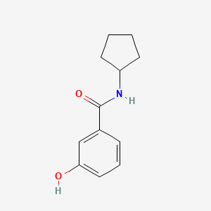 molecular formula C12H15NO2 B7808002 N-cyclopentyl-3-hydroxybenzamide 