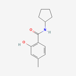 molecular formula C13H17NO2 B7808009 N-cyclopentyl-2-hydroxy-4-methylbenzamide 
