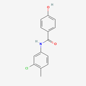 molecular formula C14H12ClNO2 B7808016 N-(3-chloro-4-methylphenyl)-4-hydroxybenzamide 