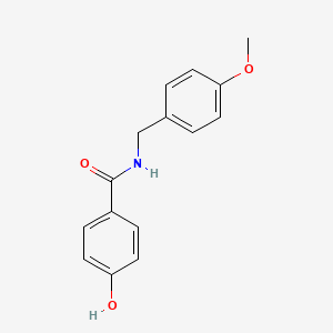molecular formula C15H15NO3 B7808037 4-hydroxy-N-[(4-methoxyphenyl)methyl]benzamide 