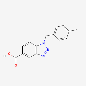 molecular formula C15H13N3O2 B7808122 1-(4-methylbenzyl)-1H-1,2,3-benzotriazole-5-carboxylic acid 
