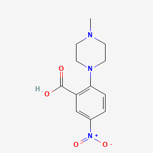 molecular formula C12H15N3O4 B7808149 Benzoic acid, 2-(4-methyl-1-piperazinyl)-5-nitro- 