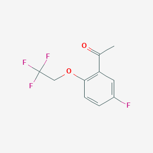 molecular formula C10H8F4O2 B7808220 1-(5-Fluoro-2-(2,2,2-trifluoroethoxy)phenyl)ethanone 