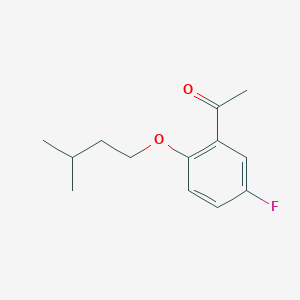 molecular formula C13H17FO2 B7808229 1-(5-Fluoro-2-(isopentyloxy)phenyl)ethanone 
