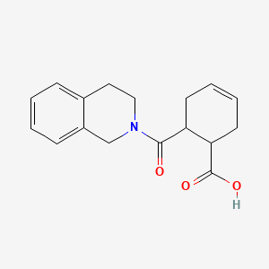 molecular formula C17H19NO3 B7808248 6-(3,4-dihydroisoquinolin-2(1H)-ylcarbonyl)cyclohex-3-ene-1-carboxylic acid 