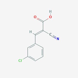 molecular formula C10H6ClNO2 B7808249 (2E)-3-(3-chlorophenyl)-2-cyanoprop-2-enoic acid 