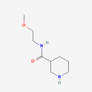 molecular formula C9H18N2O2 B7808264 N-(2-Methoxyethyl)piperidine-3-carboxamide 