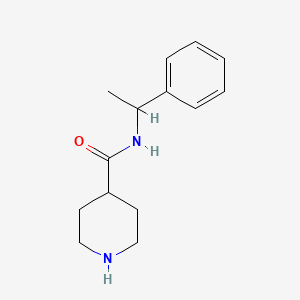 molecular formula C14H20N2O B7808270 N-(1-苯乙基)哌啶-4-甲酰胺 CAS No. 73415-62-0