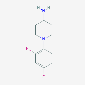 molecular formula C11H14F2N2 B7808299 1-(2,4-Difluorophenyl)piperidin-4-amine 