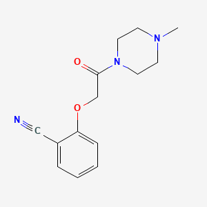 molecular formula C14H17N3O2 B7808312 2-[2-(4-Methylpiperazino)-2-oxoethoxy]benzonitrile 