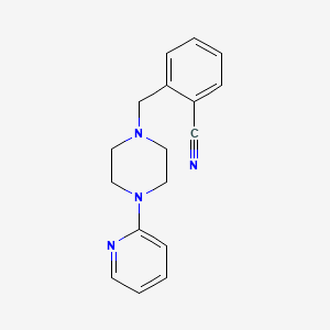 molecular formula C17H18N4 B7808338 2-{[4-(Pyridin-2-yl)piperazin-1-yl]methyl}benzonitrile 