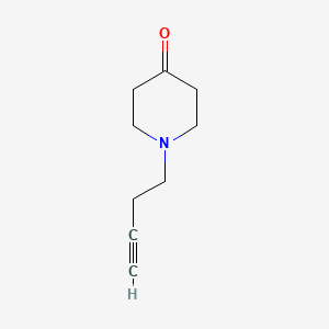 molecular formula C9H13NO B7808349 1-(But-3-YN-1-YL)piperidin-4-one 