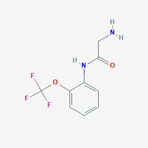 molecular formula C9H9F3N2O2 B7808361 2-amino-N-[2-(trifluoromethoxy)phenyl]acetamide 