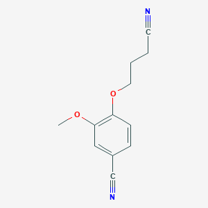 molecular formula C12H12N2O2 B7808380 4-(3-Cyanopropoxy)-3-methoxybenzonitrile 