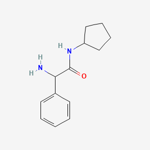 molecular formula C13H18N2O B7808381 2-Amino-N-cyclopentyl-2-phenylacetamide 