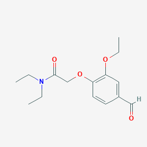 molecular formula C15H21NO4 B7808445 2-(2-ethoxy-4-formylphenoxy)-N,N-diethylacetamide 