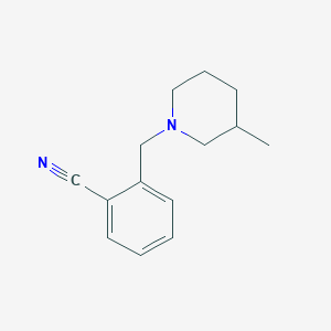molecular formula C14H18N2 B7808492 2-[(3-Methylpiperidin-1-yl)methyl]benzonitrile 