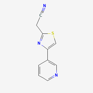 molecular formula C10H7N3S B7808508 2-(4-(Pyridin-3-yl)thiazol-2-yl)acetonitrile 