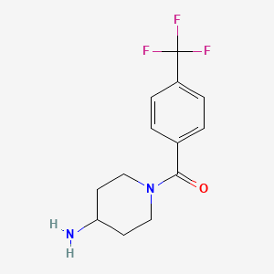 molecular formula C13H15F3N2O B7808518 1-[4-(Trifluoromethyl)benzoyl]piperidin-4-amine 