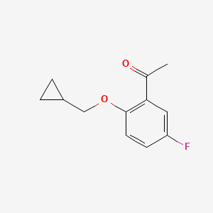 1-[2-(Cyclopropylmethoxy)-5-fluorophenyl]ethan-1-one