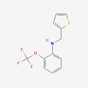 molecular formula C12H10F3NOS B7808589 N-[(thiophen-2-yl)methyl]-2-(trifluoromethoxy)aniline 