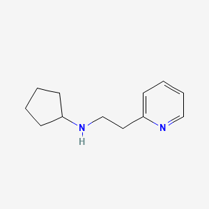 molecular formula C12H18N2 B7808606 N-(2-pyridin-2-ylethyl)cyclopentanamine 