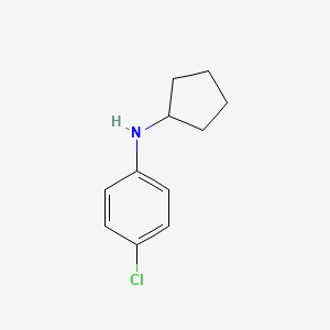 molecular formula C11H14ClN B7808610 4-chloro-N-cyclopentylaniline 