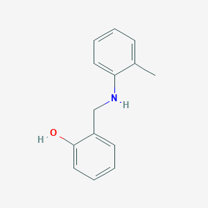 molecular formula C14H15NO B7808617 2-{[(2-Methylphenyl)amino]methyl}phenol 